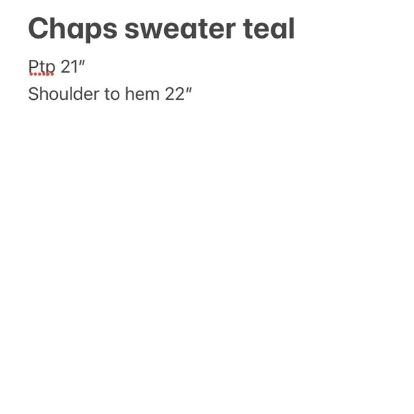 Chaps Women's Teal Sweater with Cap Sleeves - Dolman type - size Large - Picture 6 of 7